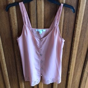 Forever 21 Nude Floral Cut-Out Cami